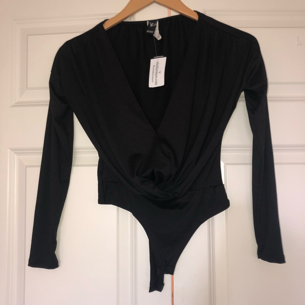 Dressy black body suit